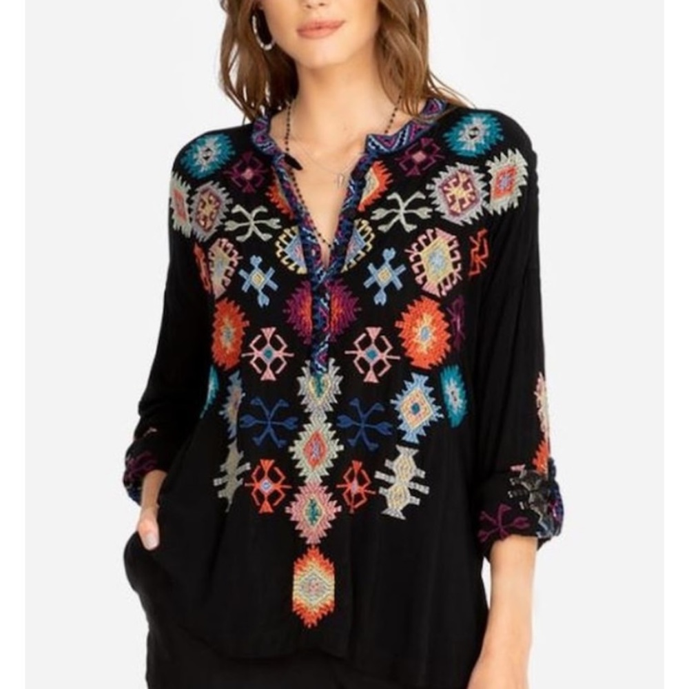 BIYA JOHNNY WAS MESHIKA CHALLIS BLOUSE